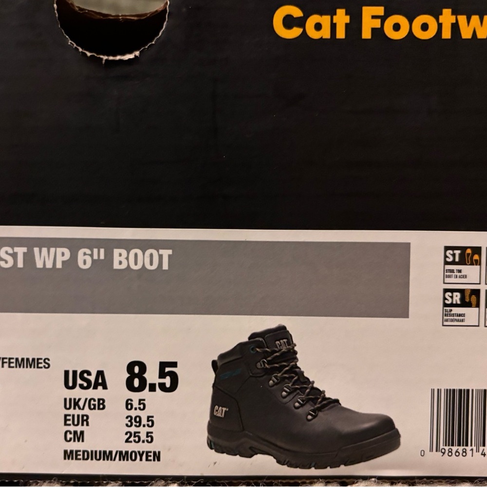 Caterpillar Black Leather Boots - Picture 4 of 5